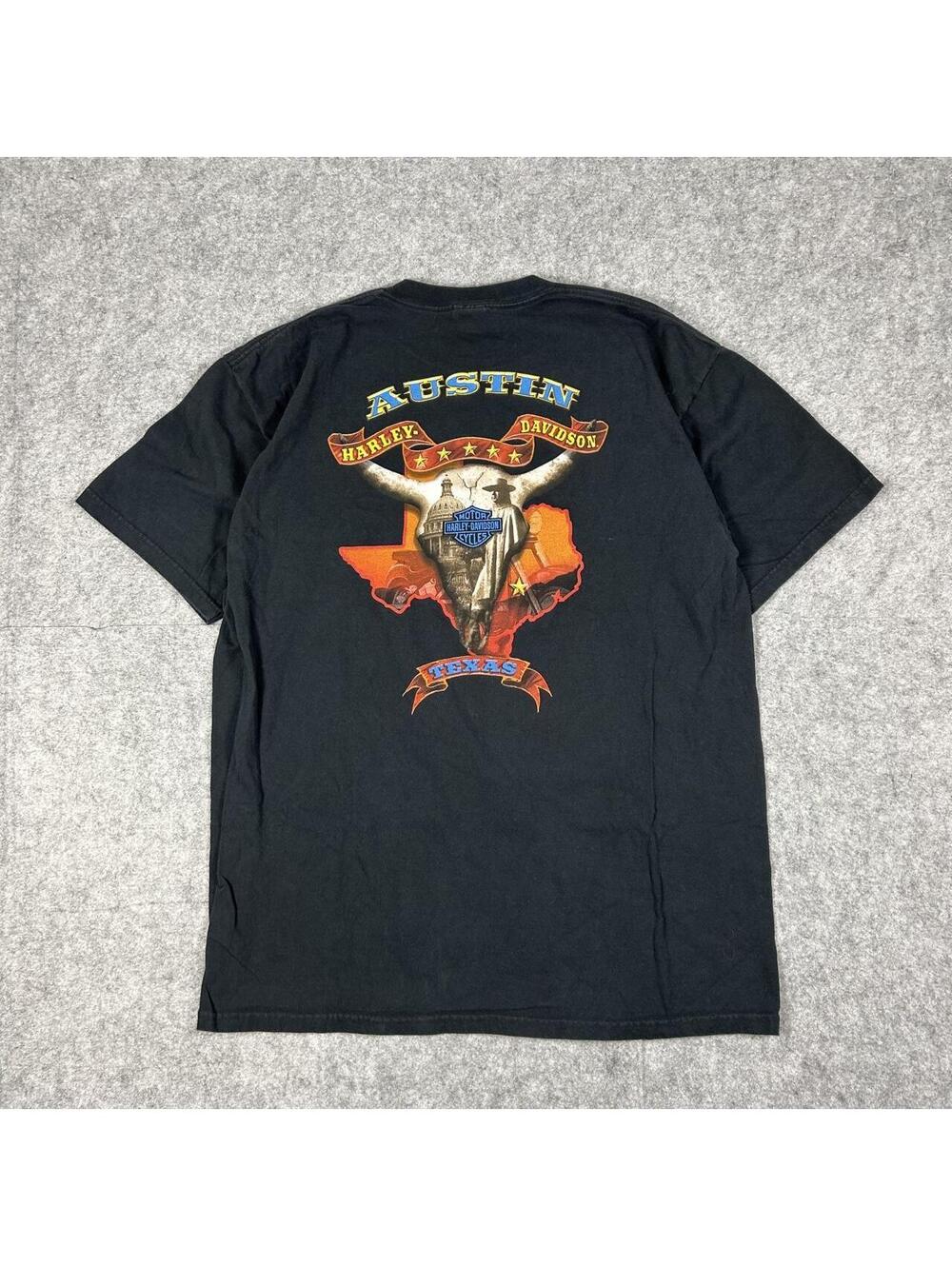 90s Harley Davidson Texas Double Sided T-Shirt Size XL